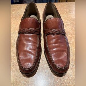 Bally Brown Leather Loafers Slip-On Classic